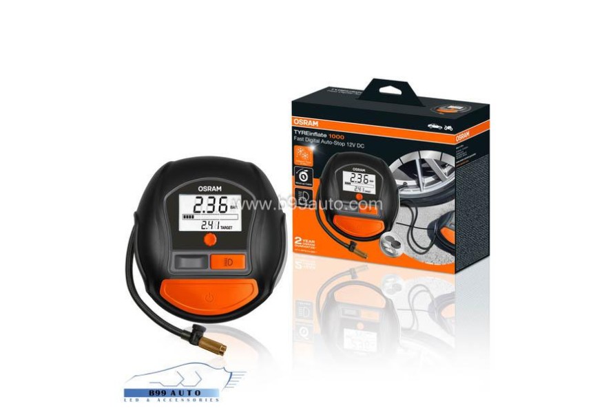 Osram TYREinflate 1000 Légkompresszor - Feltekerhető gumiabroncs pumpa